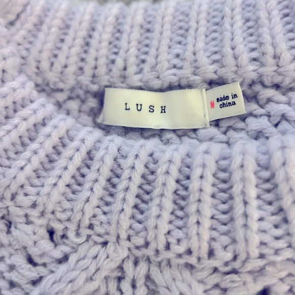 Chunky knit sweater in lilac  colour - Picture 4 of 6